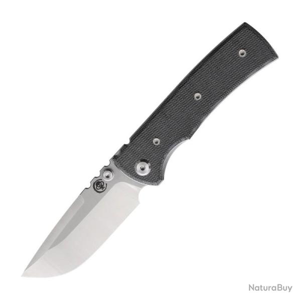 Couteau Chaves Redencion Street Drop Point Lame Acier Elmax Manche Micarta Noir Linerlock CHAV14234