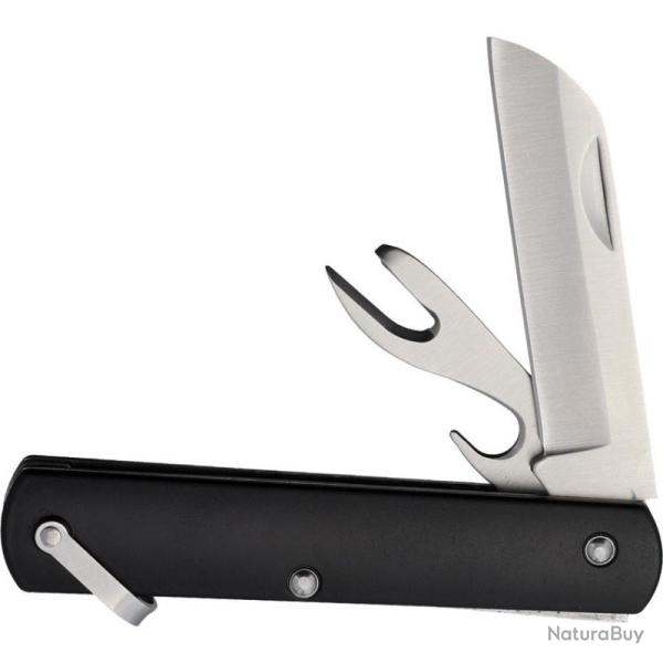 Couteau Pliant S-TEC Utility Folder Lame Inox Manche Synth�tique Noir STT20319