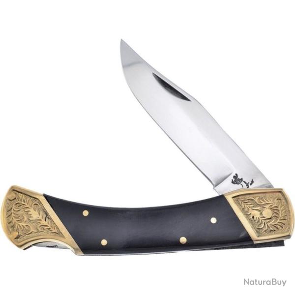 Couteau Frost Cutlery Bear Claw Lame Acier Inox Manche Corne de Buffle Noir Lockback FWT072CBH