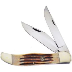 Couteau Frost Cutlery Folding Hunter Lame Acier Inox Manche Os Second Cut Beige Slip Joint FWT069SC