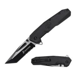 Couteau USMC Lame Acier Inox Manche Nylon Noir Liner Lock USMA3007BK