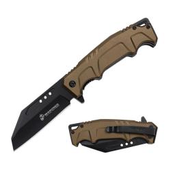 Couteau USMC Lame Acier Inox Manche Aluminium Vert Liner Lock USMA3006GN