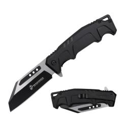 Couteau USMC Lame Acier Inox Manche Aluminium Noir Liner Lock USMA3006BK