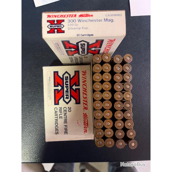 40 balles winchester 300wm Silvertip 220gr