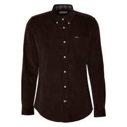 Chemise Barbour Ramsey Tailored Cord Shirt Dark Oak - chem Ramsey Dar Oak L