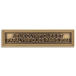 Agrafe M&eacute;daille et Barrette "Jeux Olympiques et Paralympiques Paris 2024" Bronze R&eacute;duction
