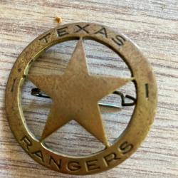 Etoile de TEXAS RANGERS Ancienne (Fin XIX&egrave;me-d&eacute;but XX&egrave;me) USA