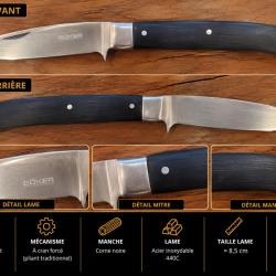 Couteau pliant B&ouml;ker - G10 noir - Acier 440C