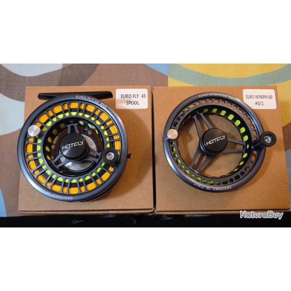 Moulinet mouche hotfly superb euronymph #2/5 + bobine #0/1
