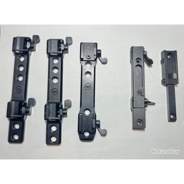 Vends Lots de montage fixe et amovible Brno Arms / Mak pour Sauer 303, Tikka