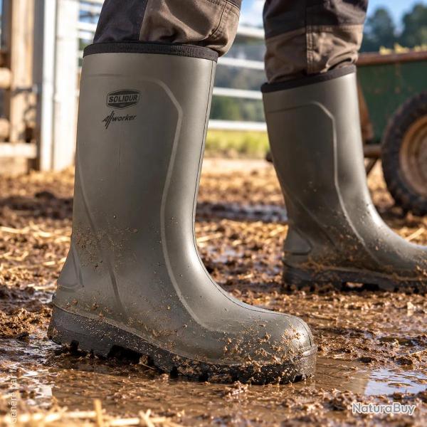 Bottes de s�curit� Solidur Allworker S5 vertes 47