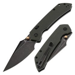 Couteau Pliant Tenable Fenrir Lame Acier Nitro-V Manche Micarta Vert Top Liner Lock B1034H4