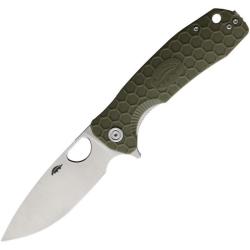Couteau Honey Badger Large Lame Acier 8Cr13MoV Manche GRN Vert Liner Lock HB1003