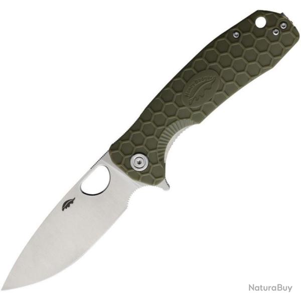 Couteau Honey Badger Large Lame Acier 8Cr13MoV Manche GRN Vert Liner Lock HB1003