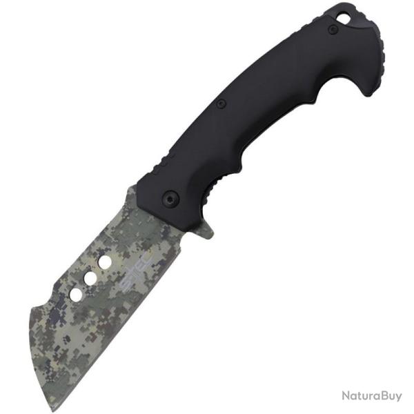 Couteau Pliant S-TEC T271283 Lame Inox Manche Nylon Noir Linerlock A/O STT271283
