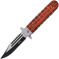 Couteau Pliant S-TEC T271282 Lame Inox Manche Bois Marron Linerlock A/O STT271282