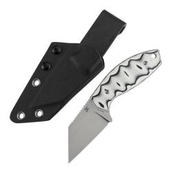 Couteau Fixe Kansept Siafu Lame Acier D2 Manche G10 Noir Blanc &Eacute;tui Kydex G016A4