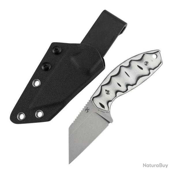 Couteau Fixe Kansept Siafu Lame Acier D2 Manche G10 Noir Blanc �tui Kydex G016A4