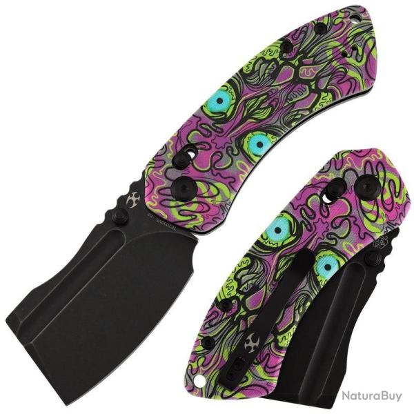 Couteau Kansept Korvid V Lame Acier D2 Manche G10 Jade Crossbar Lock TE2030V5