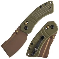 Couteau Kansept Korvid V Lame Acier D2 Manche G10 Olive Crossbar Lock TE2030V2