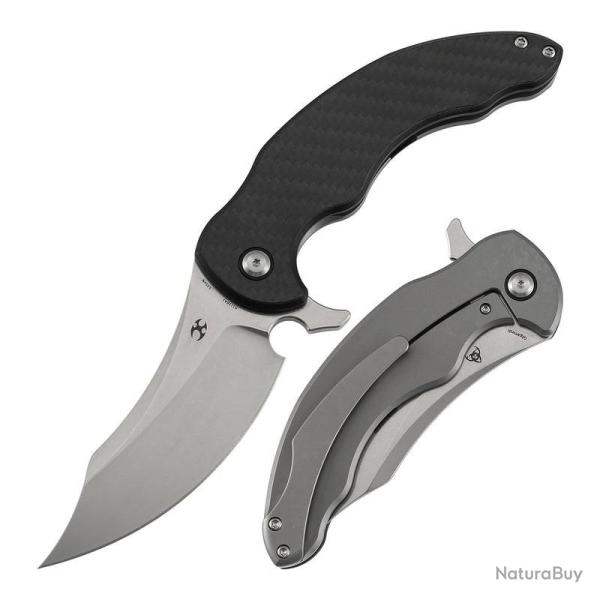 Couteau Kansept Gilgamesh Lame Acier CPM S35VN Manche Carbone Titane Frame Lock K1128A1