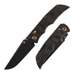 Couteau Kansept SIF Lame Acier CPM S35VN Manche Titane Noir Crossbar Lock K1100V3