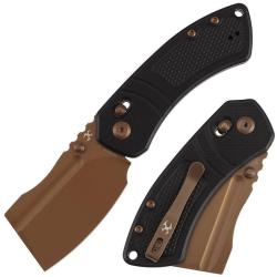 Couteau Kansept Korvid V Lame Acier D2 Manche G10 Noir Crossbar Lock TE2030V1