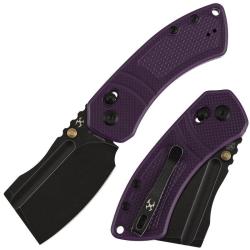 Couteau Kansept Korvid V Lame Acier D2 Manche G10 Violet Crossbar Lock TE2030V3