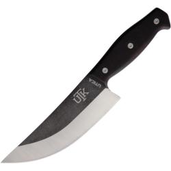 Couteau &agrave; D&eacute;couper Utica Homestead II Lame Acier 440C Manche &Eacute;b&egrave;ne Noir &Eacute;tui Cuir USA UTK11760