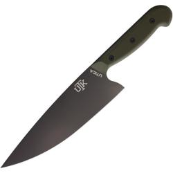 Couteau de Chef Utica Kutmaster II Lame Acier 440C Manche G10 Vert USA UTK11747