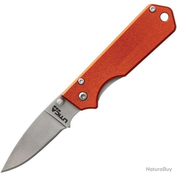 Couteau Pliant Utica 11-2012 Lame Acier Inox Manche Aluminium Orange Linerlock USA UTK112012O