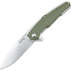 Couteau Pliant S-TEC TS026 Lame Acier 8Cr14MoV Manche G10 Vert Olive Linerlock STT026