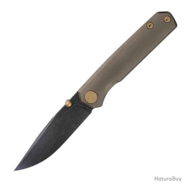 Couteau Pliant FerraMonster Kroma Lame Acier Elmax Manche Titane Bronze Frame Lock FMR23008C