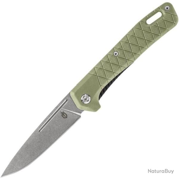 Couteau Pliant Gerber Zilch Lame Acier 7Cr17MoV Manche Nylon Vert Lichen G1067531