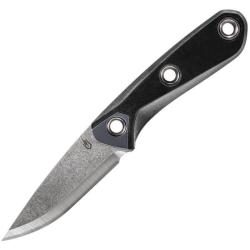 Couteau Fixe Gerber Principle Lame Acier 420HC Manche Caoutchouc Noir Housse G1050243