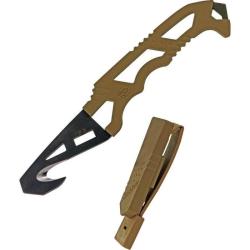 Couteau Fixe Gerber Crisis Hook Lame Acier 420HC Manche Caoutchouc Tan Housse G1014884