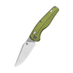 Couteau QSP Reptile Lame Acier 14C28N Two-Tone Manche Aluminium Vert Glyde Lock QS165B1