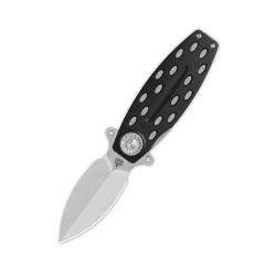 Couteau QSP Beetle Lame Acier 14C28N Manche G10 Noir Linerlock QS162A