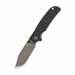 Couteau QSP Kali Lame Acier 14C28N Champagne Manche Aluminium Noir Button Lock QS159F2