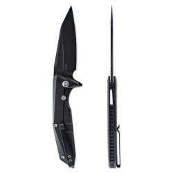 Couteau Skallywag Tactical Shadow Beard Lame Acier D2 Manche Fibre Carbone Frame Lock SKW17079