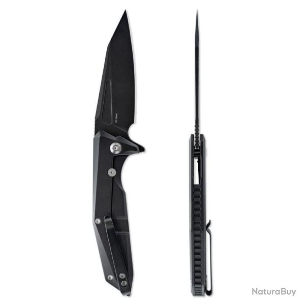Couteau Skallywag Tactical Shadow Beard Lame Acier D2 Manche Fibre Carbone Frame Lock SKW17079