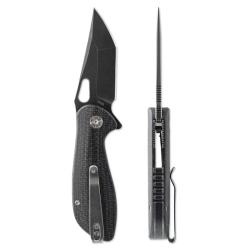 Couteau Pliant Skallywag Tactical Mudskipper Lame Acier 14C28N Manche Micarta Liner Lock SKW67505