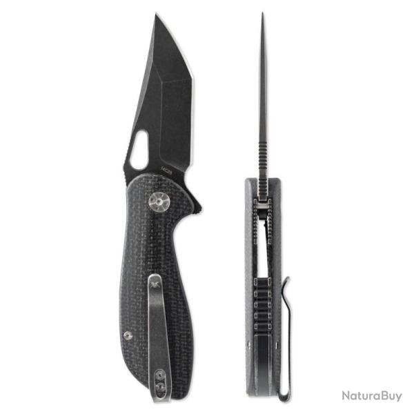 Couteau Pliant Skallywag Tactical Mudskipper Lame Acier 14C28N Manche Micarta Liner Lock SKW67505