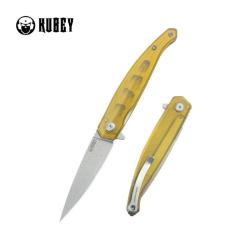 Couteau Kubey MOS Lame Acier 14C28N Manche Ultem Flipper KUB361D