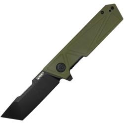 Couteau Kubey Avenger Lame Acier D2 Noire Manche G10 Vert OD Linerlock KUB104F