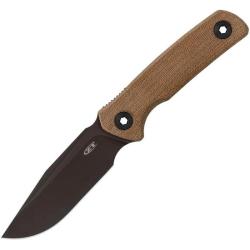 Couteau Zero Tolerance 0004 Lame Acier CPM Cru-Wear &Eacute;paisseur 4mm Manche Micarta &Eacute;tui Cuir ZT0004