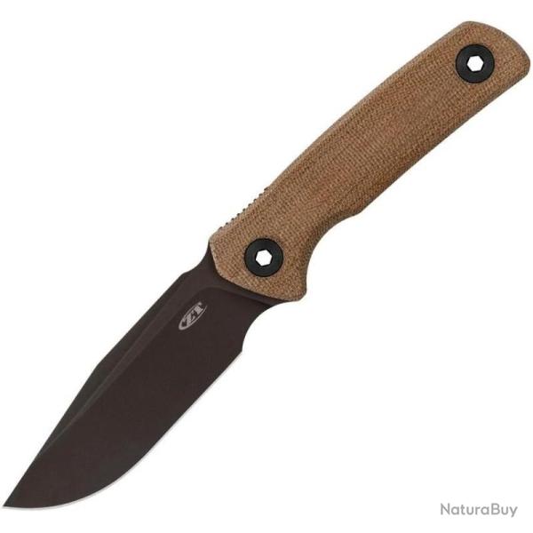 Couteau Zero Tolerance 0004 Lame Acier CPM Cru-Wear �paisseur 4mm Manche Micarta �tui Cuir ZT0004