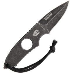 Couteau Fixe Hoffner Knives Bodyguard Neck Knife Lame Acier 440C Manche M&eacute;tal &Eacute;tui de Cou USA ATA39