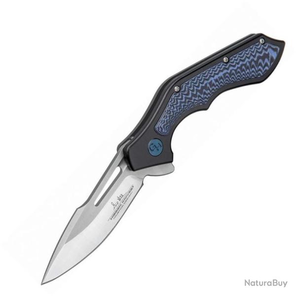 Couteau Hibben The Hurricane Lame Acier 7Cr17MoV Manche Aluminium Micarta Linerlock Flipper GH5081