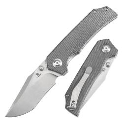 Couteau Tenable Fermi Lame Acier 14C28N Manche Micarta Noir Linerlock T1122A3